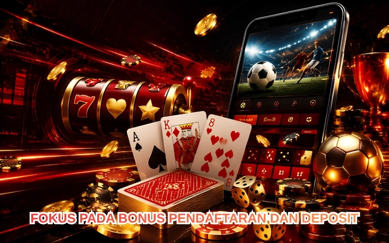 Fokus pada Bonus Pendaftaran dan Deposit.